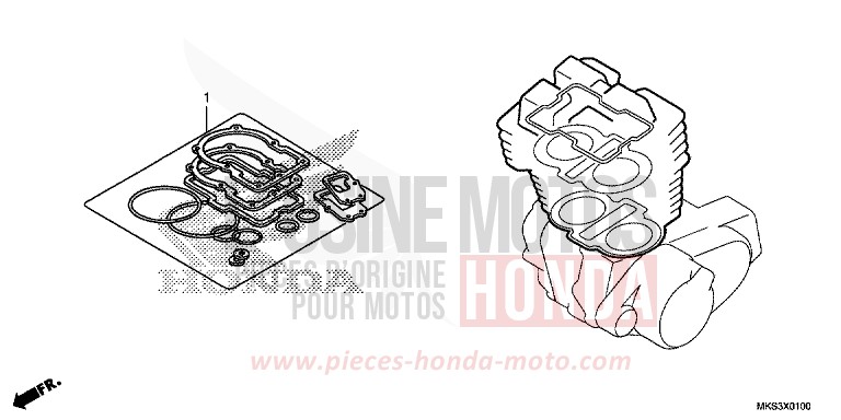 DICHTUNG SATZ A von Africa Twin DCT MAT BALLISTIC BLACK METALLIC (NHA86) von 2020